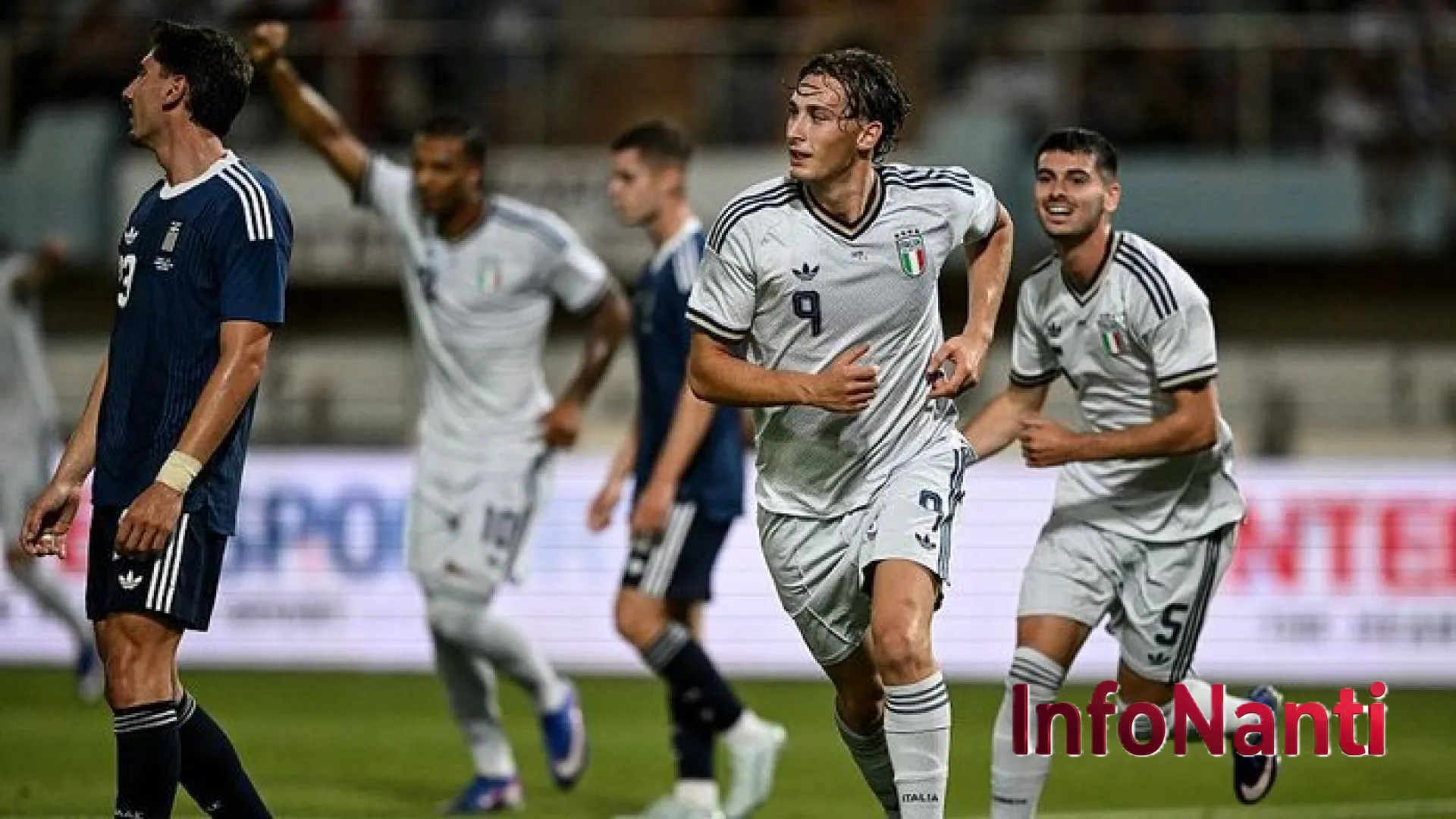 Pio Esposito Jadi Pahlawan, 10 Pemain Italia Berhasil Redam Agresivitas Yunani di Heraklion